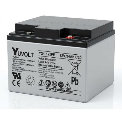 Obrázek Baterie - YUVOLT Y24- 12FR (12V; 24Ah; závit M5; životnost 3- 5let)