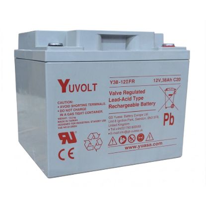 Obrázek Baterie - YUVOLT Y38- 12FR (12V; 38Ah; závit M5; životnost 3- 5let)