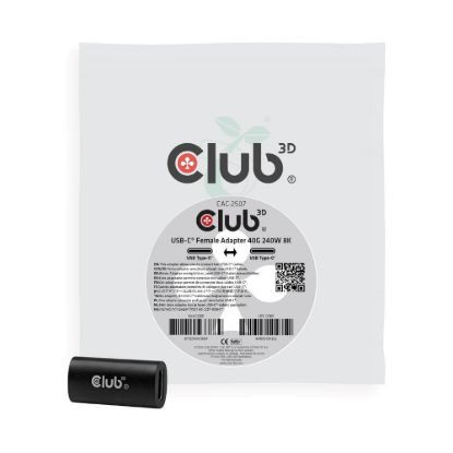 Obrázek Club3D Adaptér Female USB- C 40G 240 W 8K60 Hz