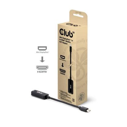Obrázek Club3D Adaptér miniDP 1.4 na HDMI, 4K120 Hz nebo 8K60 Hz HDR10+, M/ F, 9cm