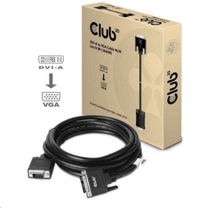 Obrázek Club3D kabel DVI- A na VGA, 3m, 28 AWG