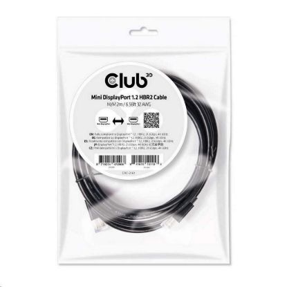 Obrázek Club3D Kabel mini DisplayPort 1.2 4K60 Hz UHD HBR2 (M/ M), 2m