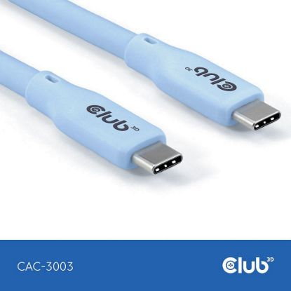 Obrázek Club3D Kabel USB- C 4.0, 20Gbps, 4K60 Hz, PD 240 W, 2m, modrá