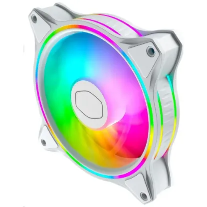 Obrázek Cooler Master ventilátor MasterFan MF120 Halo 3in1 White, 3 x 120mm, ARGB, bílá
