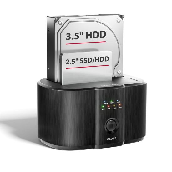 Obrázek AXAGON ADSA- SC, USB- C 5Gbps dokovací stanice pro 2x SATA 6G 2.5"/ 3.5" SSD/ HDD s funkcí klonování