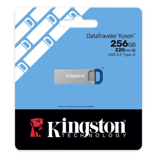 Obrázek Kingston Flash Disk 256 GB USB3.2 Gen 1 DataTraveler Kyson, R: 220 MB/ s