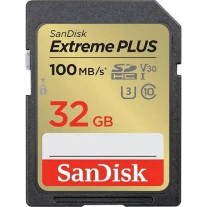 Obrázek SanDisk SDHC karta 32 GB Extreme PLUS (100 MB/ s Class 10, UHS- I U3 V30)