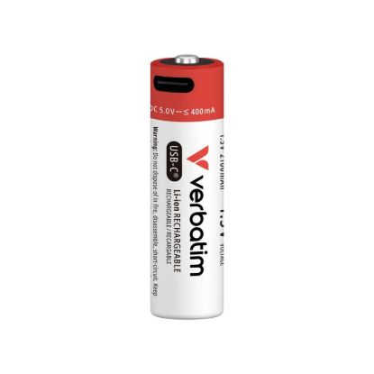 Obrázek VERBATIM Nabíjecí baterie AA USB- C 4- Pack 2100 mAh