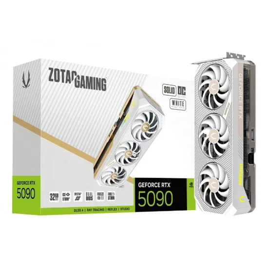 Obrázek Zotac GeForce RTX 5090 Solid OC 32GB GDDR7 DLSS4 WHITE