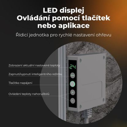 Obrázek AENO GH6s Chytré Topení, infrared + konvekce, tvrzené sklo,LED displej,  700W, Antique marble - LIMITOVANÁ EDICE