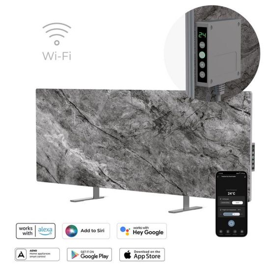 Obrázek AENO GH6s Chytré Topení, infrared + konvekce, tvrzené sklo,LED displej,  700W, Antique marble - LIMITOVANÁ EDICE