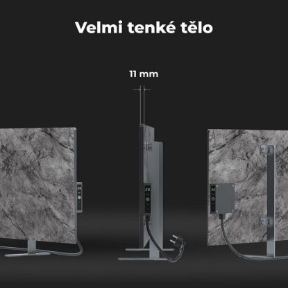 Obrázek AENO GH6s Chytré Topení, infrared + konvekce, tvrzené sklo,LED displej,  700W, Antique marble - LIMITOVANÁ EDICE