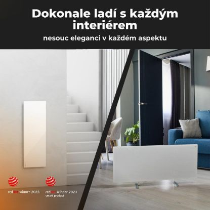 Obrázek AENO GH3s Chytré Topení, infrared + konvekce, tvrzené sklo,LED displej, 700W, Bílá