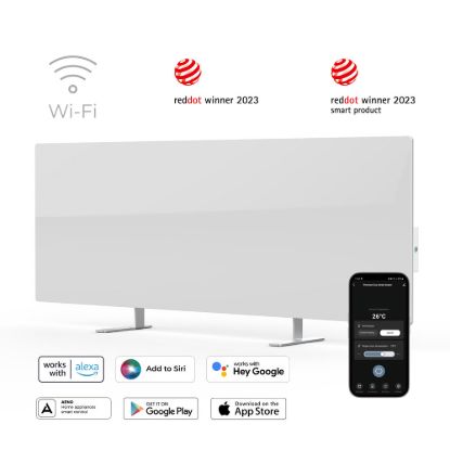 Obrázek AENO GH1s Chytré Topení, infrared + konvekce, tvrzené sklo, 700W, Bílá