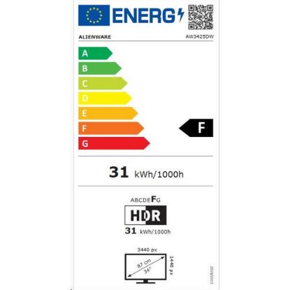 Obrázek DELL LCD GAME- AW3425DW - 34"/ OLED/ 3440 x 1440/ 21: 9/ 240 Hz/ 0.03 ms/ 1500000: 1/ 250 cd/ m2/ HDMI/ DP/ VESA/ 3YNBD…