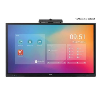 Obrázek Sharp 60005901 86" LC-Series Interactive Display UHD 450 cd/m2 16/7 proof Infrared 20 touch points OPS Slot Android SoC USB-C HDMI-out
