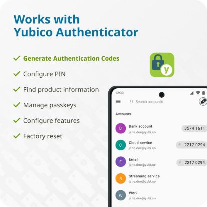 Obrázek YubiKey 5 NFC Hardwarový bezpečnostní klíč