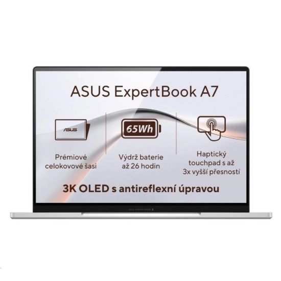 Obrázek ASUS NTB ExperBook A7 (A7406CMA- OLEDC516512 W), Core 5 320, 14" 2880 x 1800, 16 GB, 512 GB SSD, Intel Graph, W11 Home…
