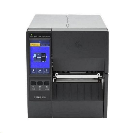 Obrázek Zebra ZT231, 8 dots/ mm (203 dpi), display, EPL, ZPL, ZPLII, USB, USB Host, RS232, BT (BLE), Ethernet