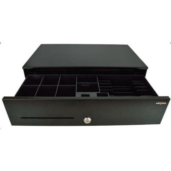 Obrázek Virtuos pokladní zásuvka SK- 500C, s kabelem 24V, pořadač 6/ 8, 9- 24V, černá